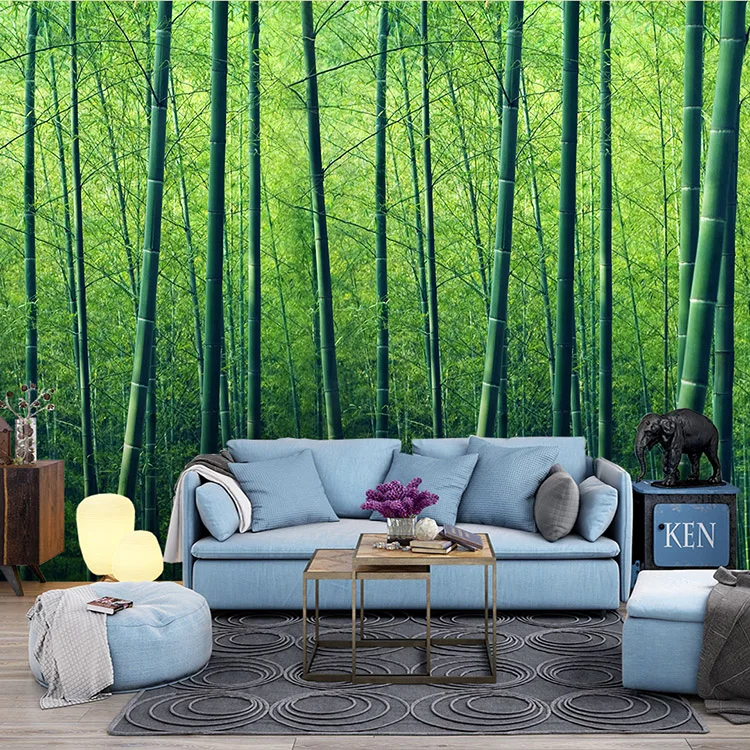 Pemandangan alam 3D Hutan Bambu  Wallpaper kamar  tidur 