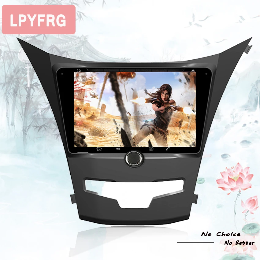 Discount 7" Android 9.0 64bit DDR3 4G/64G/ LTE Octa Core Car DVD GPS Radio Head Unit For SsangYong New Actyon/Korano 2014-2018 Multimedia 3