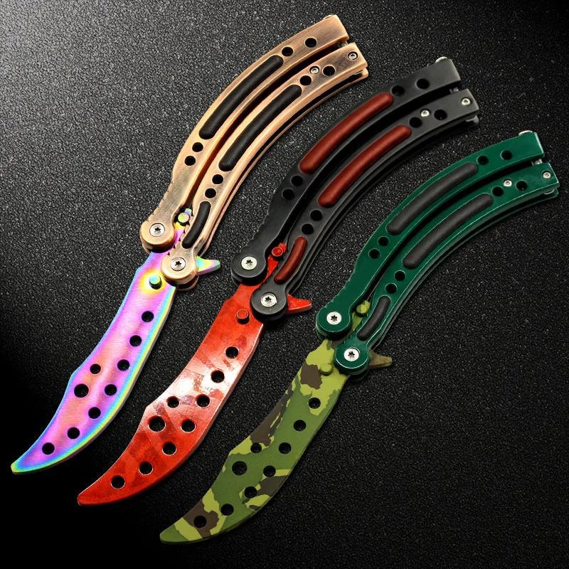 2017 New CS GO Knife Counter Strike Claw Karambit Knife Game Folding Knife Butterfly Rainbow