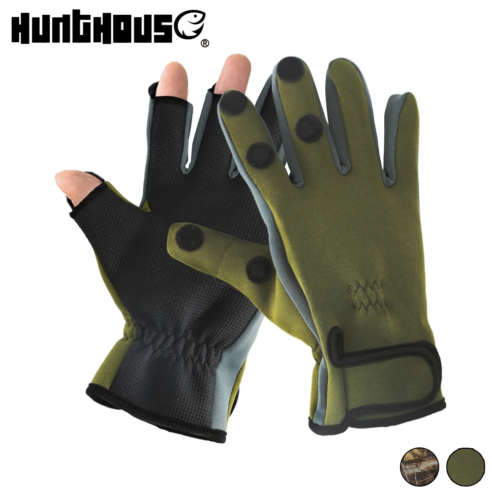 Hunthouse Three Finger Cut Fishing Gloves winter sports gloves