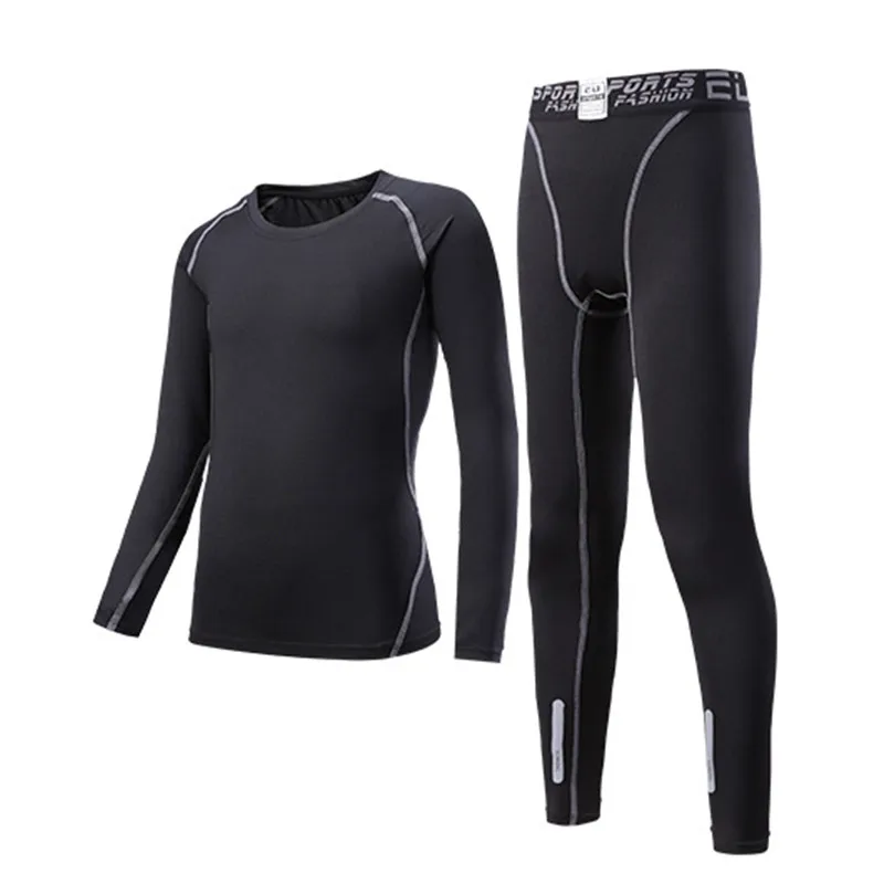 

New Winter Boys Kids Thermal Underwear Sets Brand Children Quick Dry Anti-microbial Stretch Thermo Underwear Warm Long Johns
