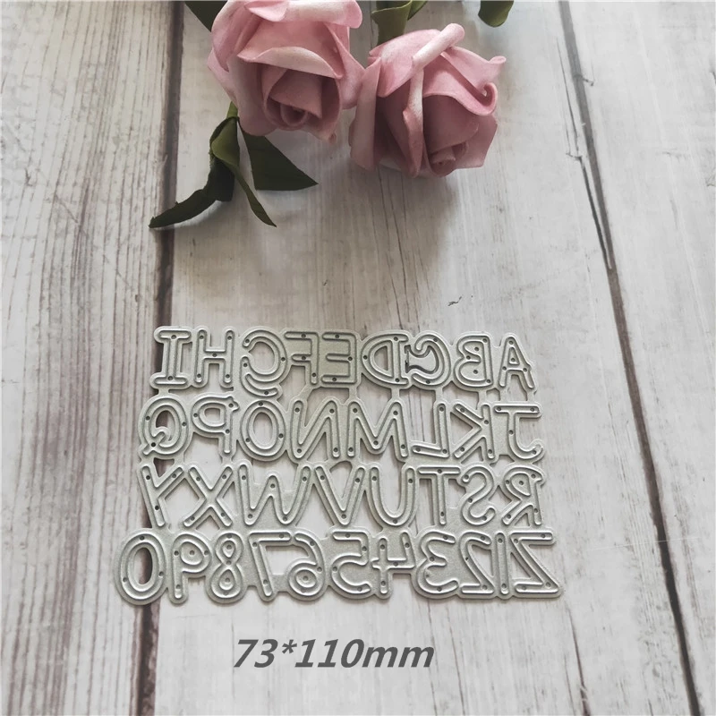 

26 Capital Letters and Ten figures Metal Dies Cutting Dies Scrapbooking Embossing Dies Cut Stencils DIY Cards 73*110mm