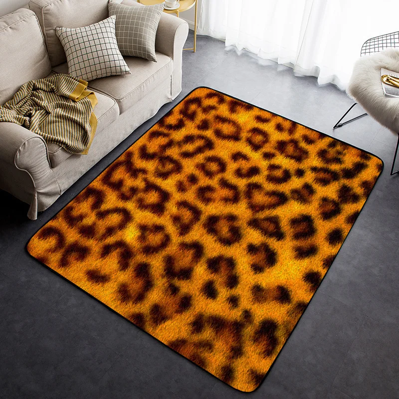 Креативный 3D коврик с леопардовым принтом, зеброй, коровой, тигром, животным мехом, коврик для гостиной, ковер, tapetes para sala de estar - Цвет: JRD19-12