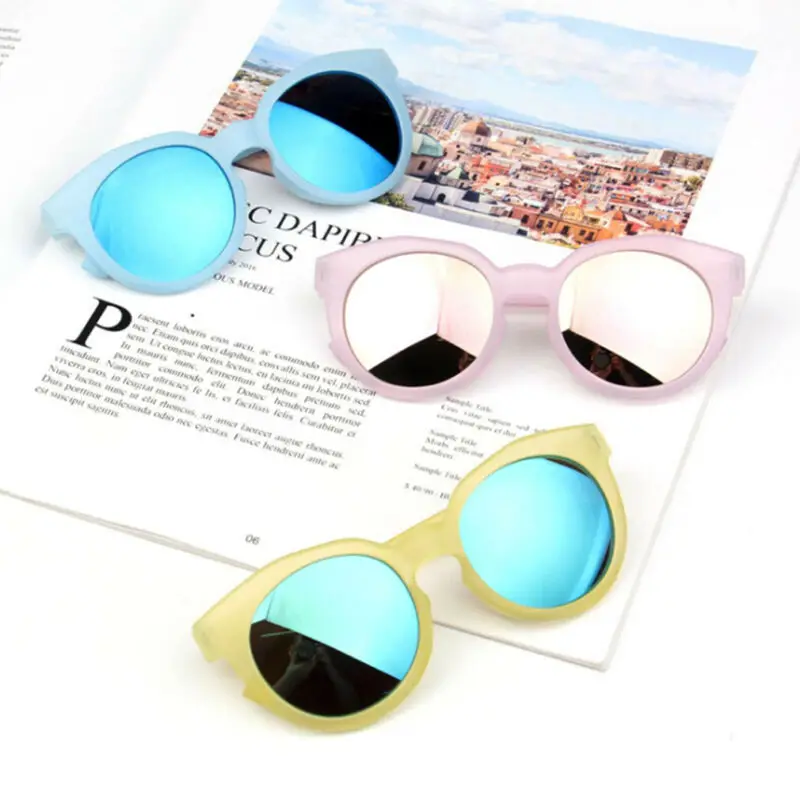 Fashion Children's Boys Girls Sunglasses Shades Bright Lenses UV400 Protection Sunglasses colored Kid Beach Toys 2-8Y 4