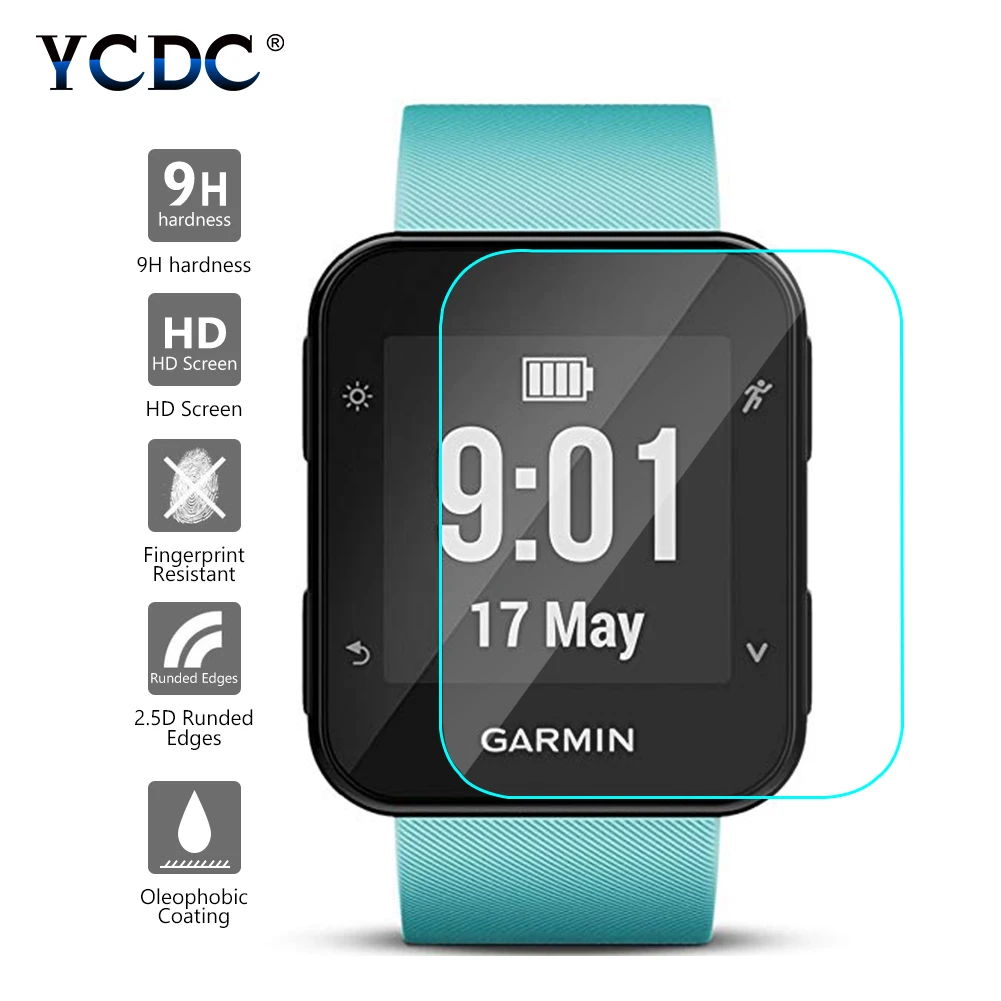 0,26 мм 2.5D защитная пленка из закаленного стекла Защитная пленка для экрана 1,57x1,0" Ультра прозрачная тонкая для Garmin Vivoactive HR Smart Watch