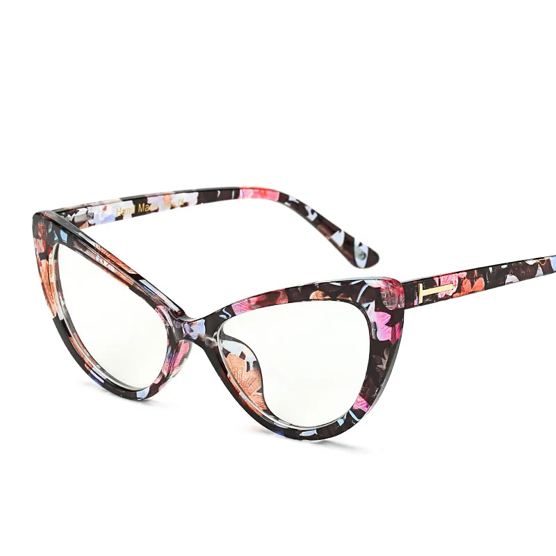 Новинка 2018 года кошачий глаз очки рамки для женщин пикантные Ретро Модные мужчин Nerd очки с бесцветными линзами оправа для очков