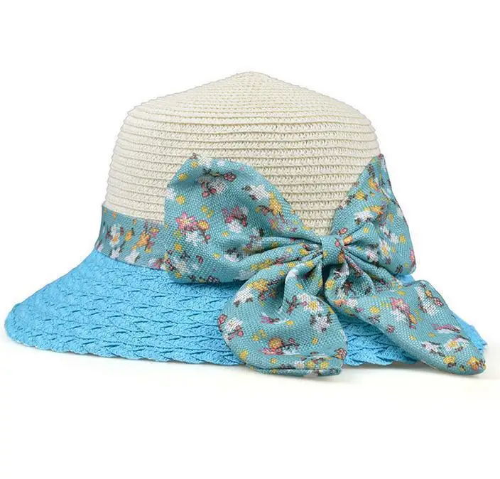Cheap Brand New Fashion Summer 2014 Sun Hat For Women Straw Cap Beach Bow Floppy Shade Lady's Foldable Brime | Аксессуары для