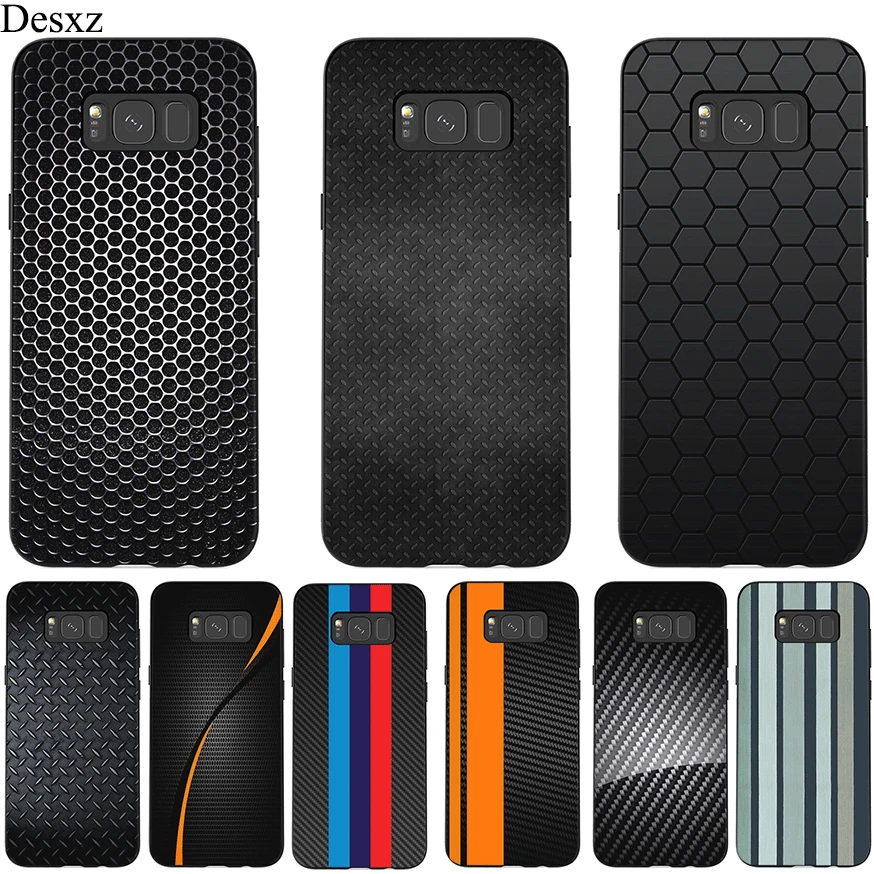 

Desxz Silicone Cell Phone Case For Samsung Galaxy A3 A5 A6 A7 A8 A9 A10 A30 A40 A50 A70 J6 Plus Cover Car Carbon Fibre Print