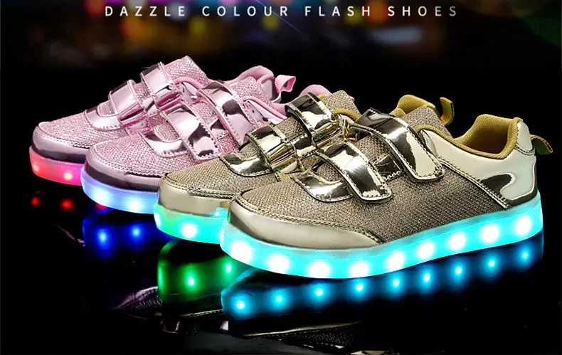 Детские светодиодные кроссовки с usb, дышащий светильник, парусиновые кроссовки, светильник ed, обувь для девочек и мальчиков, Детская зеленая светящаяся светодиодная обувь