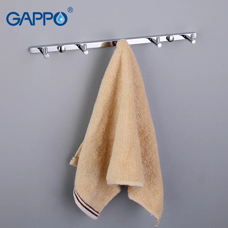 Kaufen GAPPO 1 set kleidung haken Bad zubehör Wand montieren zircalloy Handtuch Halter haken toilette Turm Haken G202 3 G202 4 G202 5