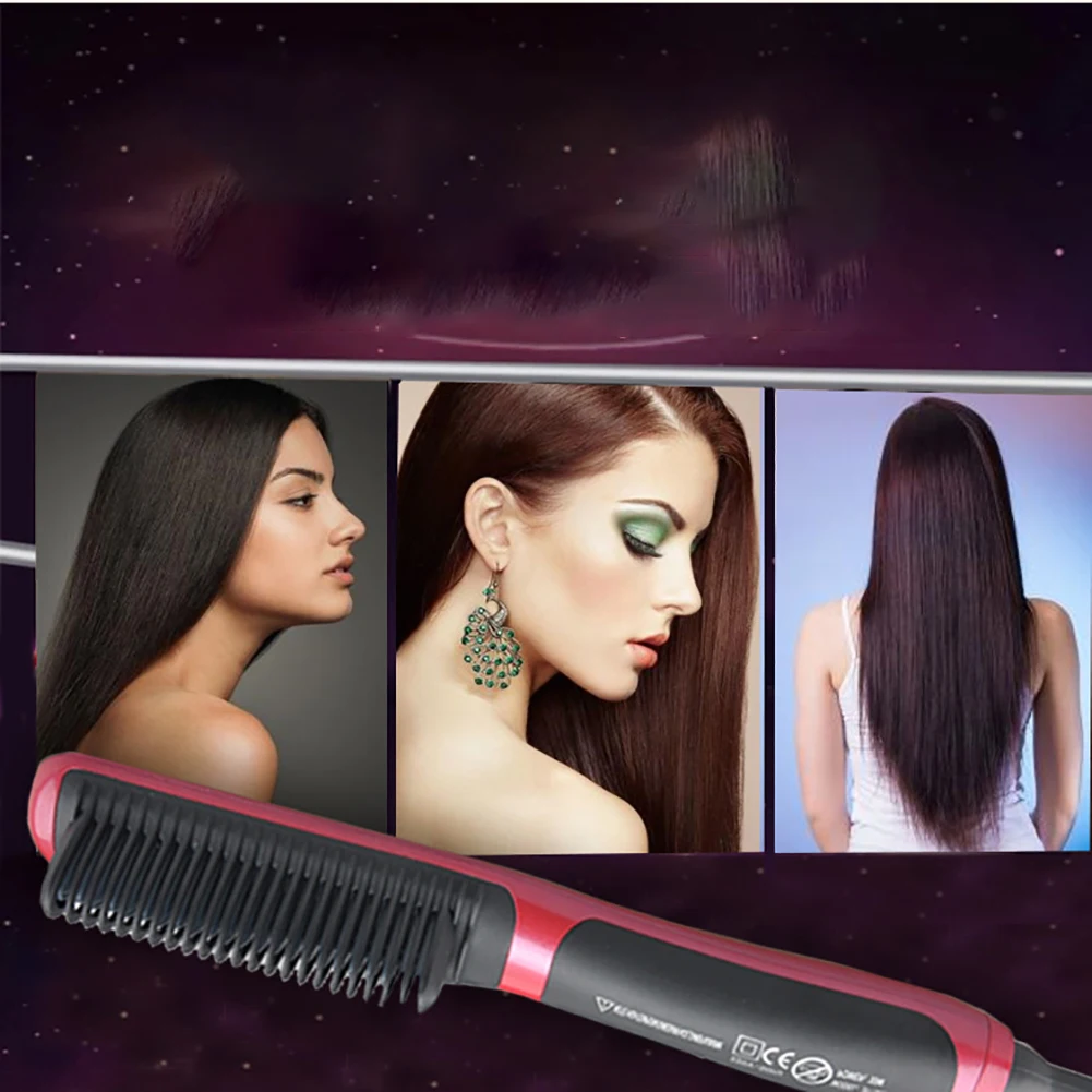 

Daily Styling Electricity Mini Quick Constant Temperature Hair Comb Travel Dual Use Anti Scald Gift Curling Straightener Home