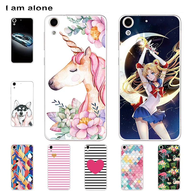 

I am alone Phone Cases For HTC Desire 728 728G D728T D728W 5.5 inch Soft TPU Mobile Shell Color Cute Fashion Bags Free Shipping