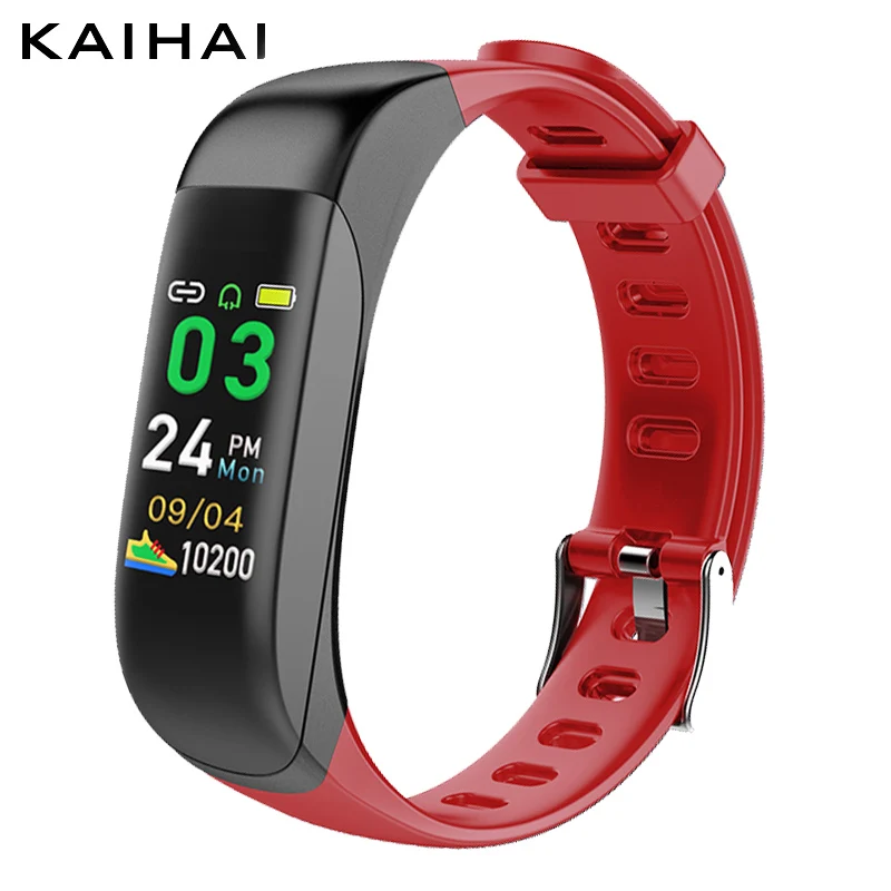 KAIHAI H65 bluetooth наушники часы ответ на вызов умный Браслет Фитнес пульсометр трекер активности цветной экран Группа - Цвет: Red smart bracelet