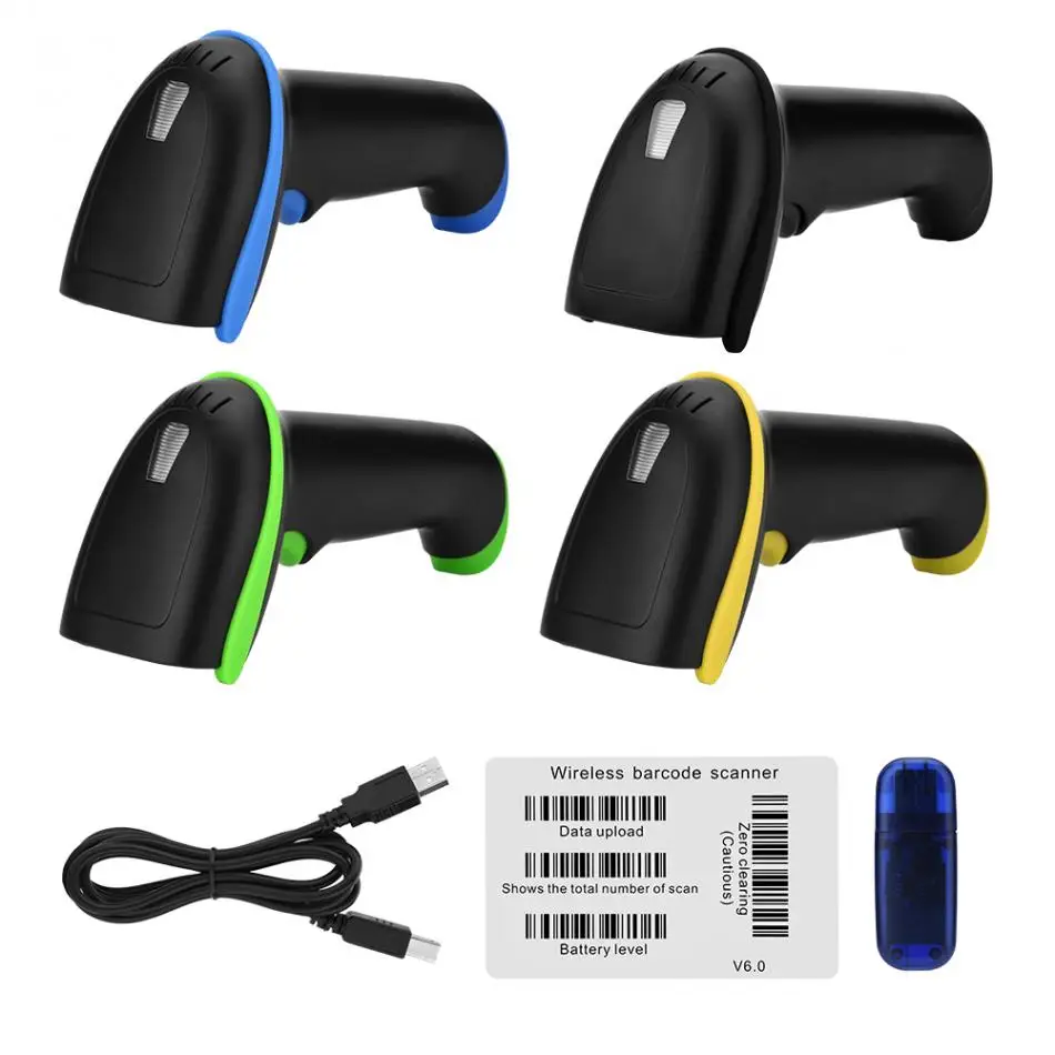 Handheld sem Fio Reader para Android Barcode Scanner Iso Windows Computador - Telefone Frete Grátis Usb 2.4g 1d 10 Cheap Scanners