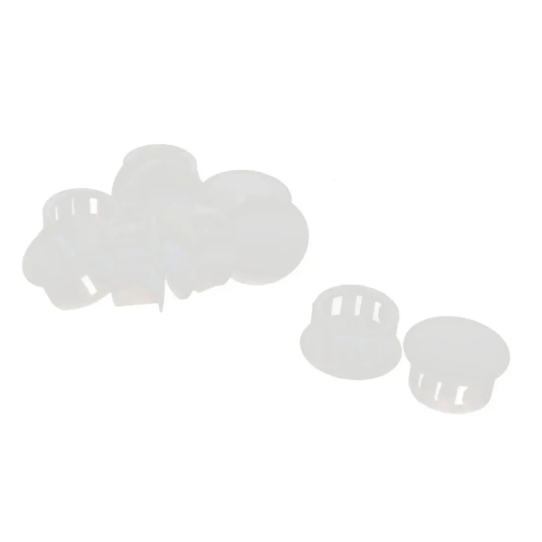 

10Pcs SKT-16 Round White Plastic Insulated Snap in Blank Locking Hole Fastener Harness Cover 16mm
