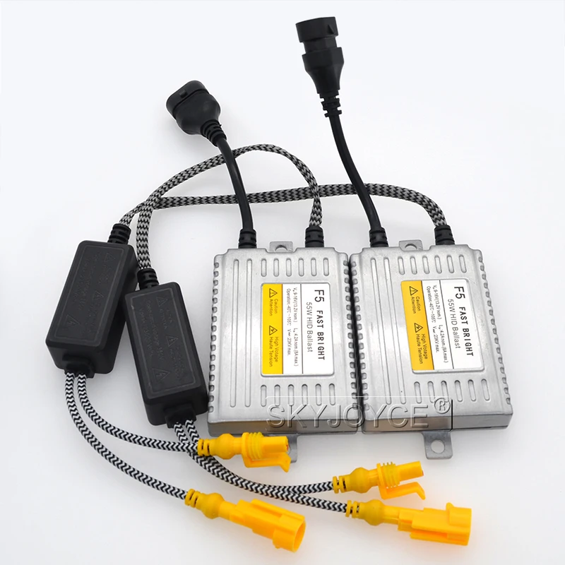SKYJOYCE AC 55W F5 Fast Bright Ballast HID Kit Xenon H1 H3 HB3 HB4 9012 D2H 5500K HID Bulb Car Light H7 H11 HID Conversion Kit (6)