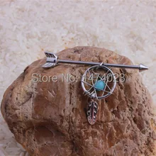 Dream Catcher Earrings industrial piercing barbell Fashion Ear Industrial Piercing 316L Stainless Steel Industrial Body Jewelry