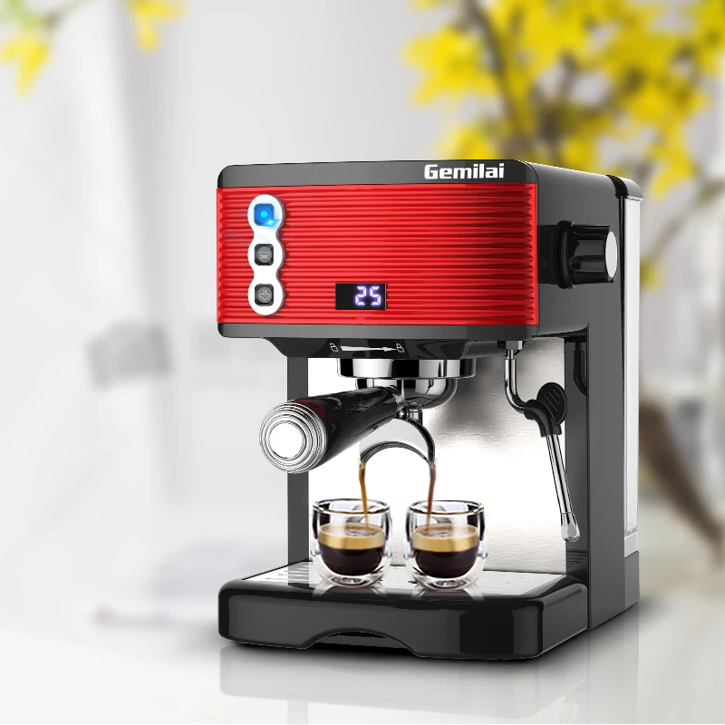 Бытовая полуавтоматическая Кофе Maker Espresson Кофе машины для дома/офиса/Кофе бар 1.7L