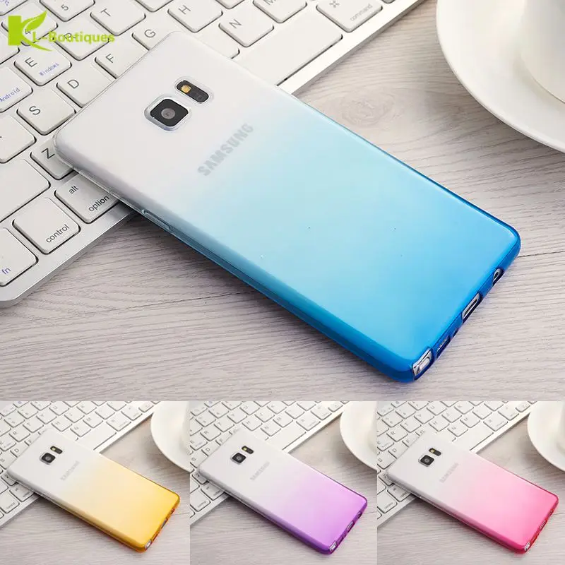 

S8 Gradient Case For Samsung Galaxy J3 J5 J7 J2 Prime A3 A5 A7 2016 2017 S9 S7 S6 Edge Plus S5 Slim Clear Silicon Soft TPU Cover