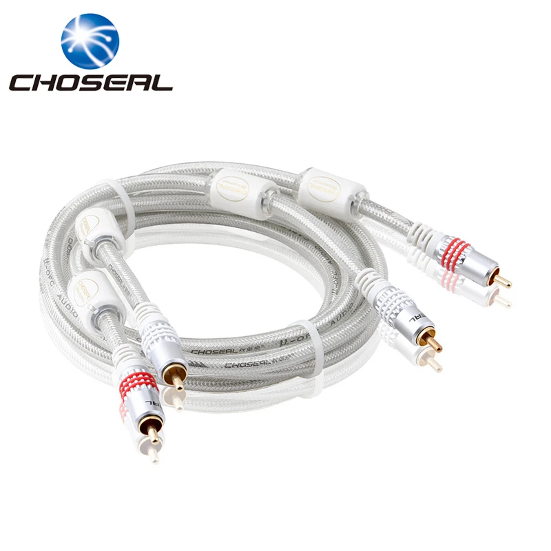 

Choseal HIFI Stereo Pair RCA Cable Gold-Plated 2RCA To 2RCA Male Audio Video Cable For DVD Player/TV/Speaker/Amplifier