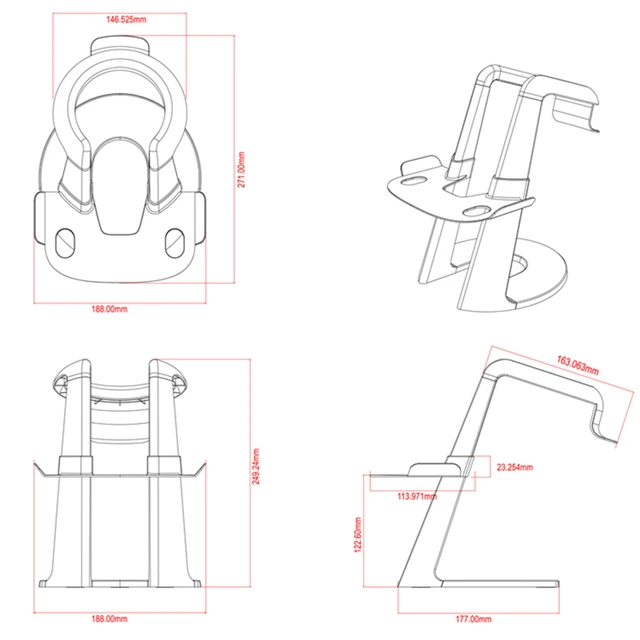 Universal VR Headset Mount Stand for HTC Vive Playstation VR Oculus Rift Detachable Display Holder VR 3D Glasses Organizer