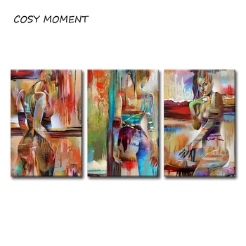 

COSY MOMENT canvas painting girl figure picture wall art picture abstract painting women picture art posters and prints ZS061