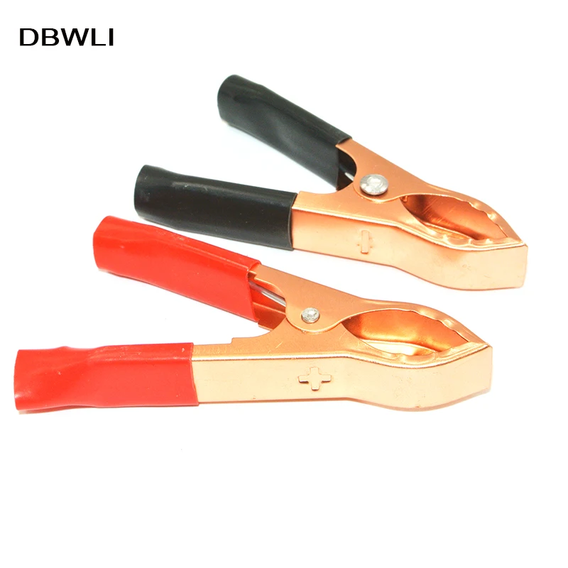 Details about   30pcs Battery Test Clip Insulated Clamp 30A 75mm 