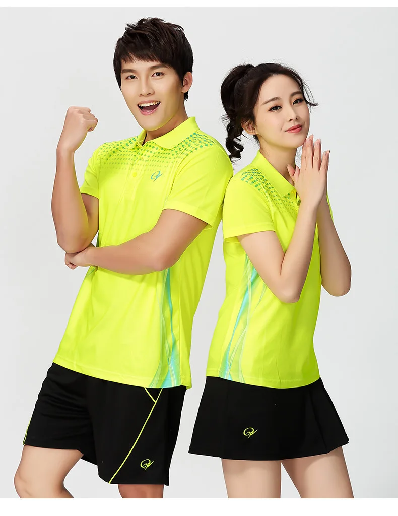 

Men Women Shirts Tennis Shorts Sets ,Polyester Badminton T Shirts , table tennis T-Shirts , Ping Pong Jersey , tennis Skirts 4XL