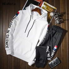 Мужские спортивные костюмы; комплект одежды из хлопка; повседневная спортивная одежда; спортивные костюмы; комплекты с толстовкой; весенние толстовки+ брюки; комплекты; сезон осень-зима; 2 шт