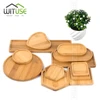 WITUSE bambú redondo cuencos cuadrados platos para macetas suculentas bandejas Base soporte jardín decoración hogar Decoración artesanías 12 tipos de venta ► Foto 1/6