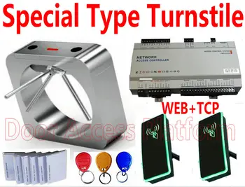

Special Tripod Turnstiles kit with RFID Access in+out EM Card Access Gate Reader IP Network Access Controller Turnstile Security