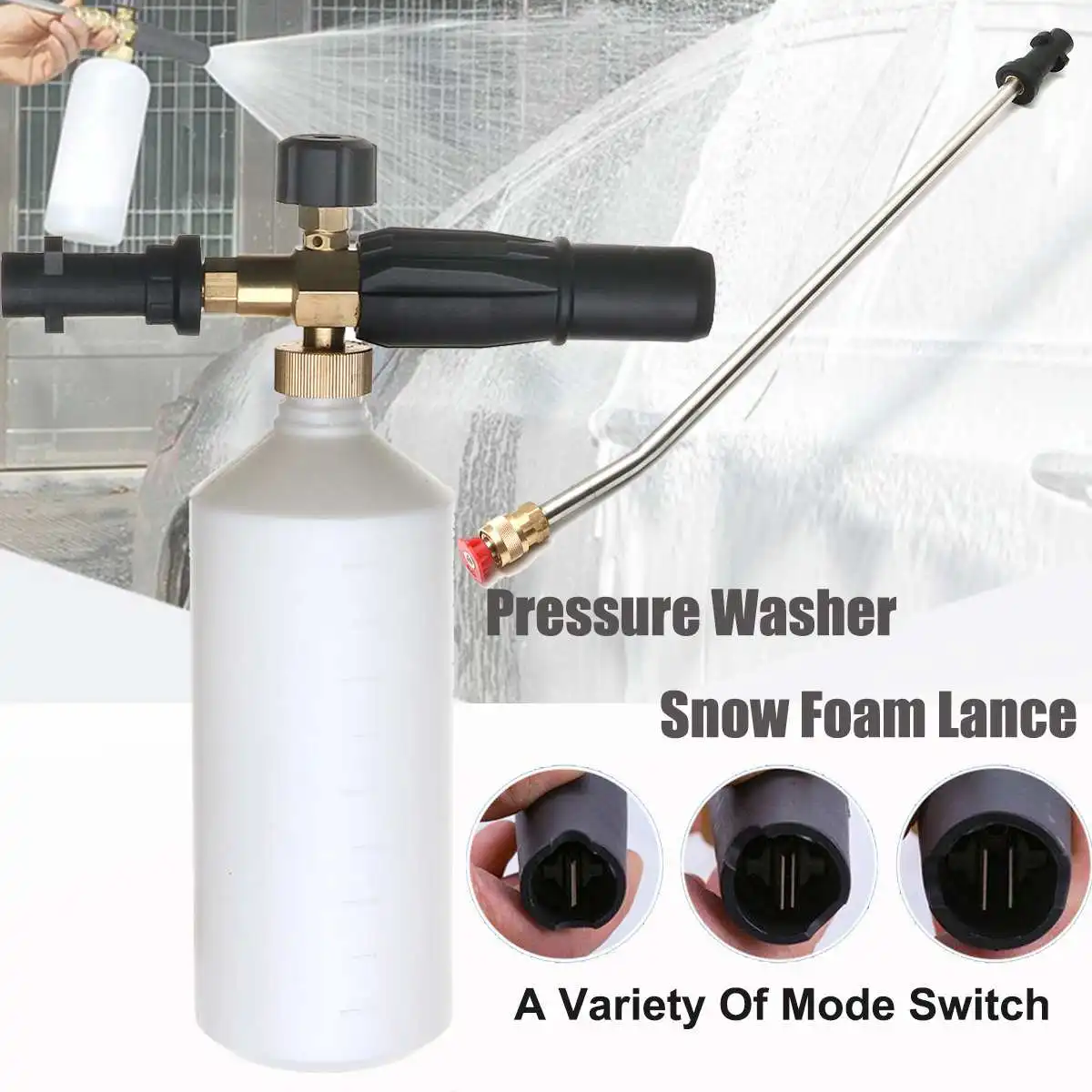 

Snows Foams Lance and Angled Wash Down Lance 1/4" Quick Release Adjustable Compatible Foam Cannon For Fit for Karcher K-Series
