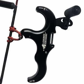 

Linkboy Archery 3 Finger Stainless Steel Compound Bow Release Aid Caliper Release for Archery Hunting Shooting