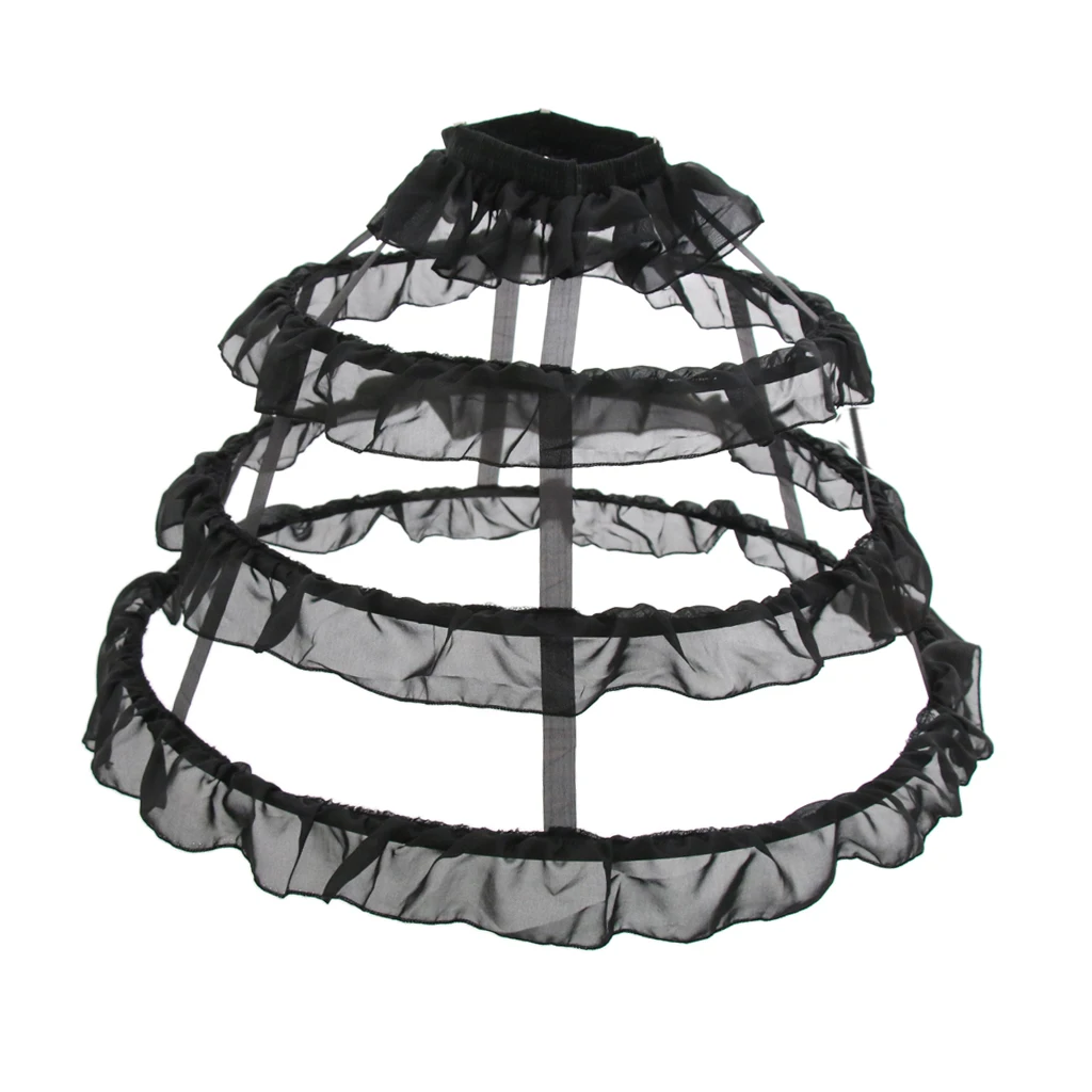Wedding Dress Petticoat Crinoline Slips Half Slip White Black 48cm Underskirt Hoopskirt Ball Gown Bridal Dress Hoop