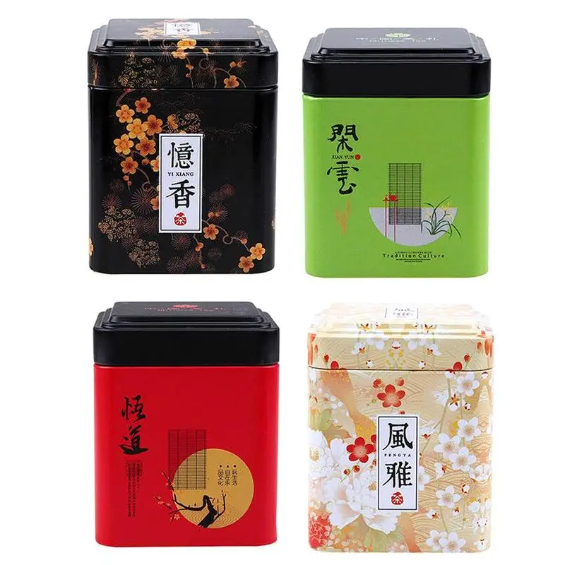 

1pc Mini Iron Tea Box Tea Candy Tin Storage Boxes Sealed Coffee Powder Cans Tea Leaves Container