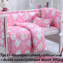 Промо-акция! 6/7 шт. с изображениями мультипликационных персонажей, набор постельного белья для детей, персонаж, Постельный набор лист подушки детские наборы постельных принадлежностей, 120*60/120*70 см