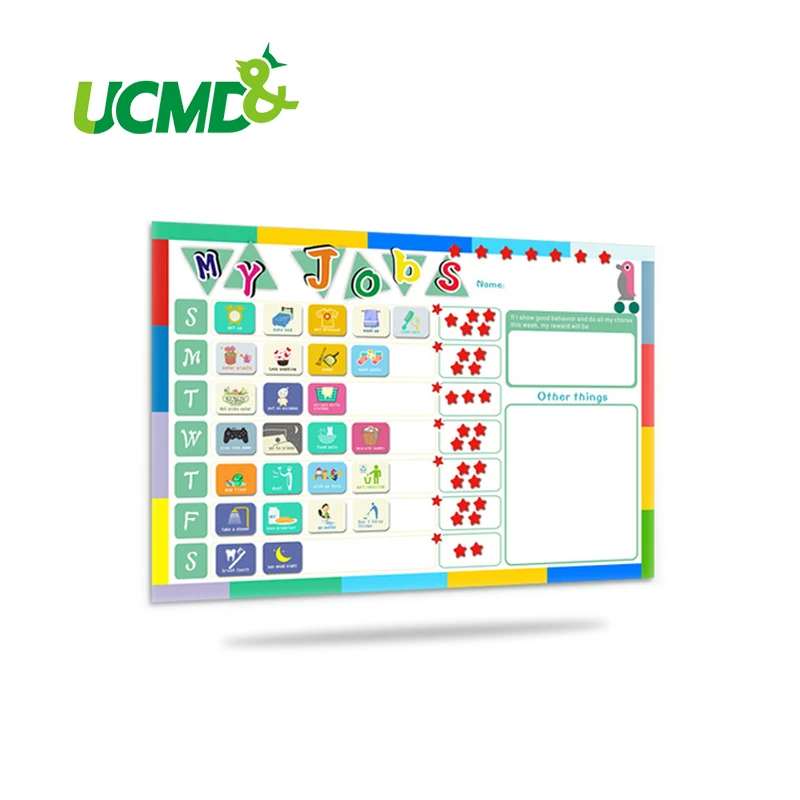Magnetic Chores Chart Dry Erase Board Wall Sticker Kids