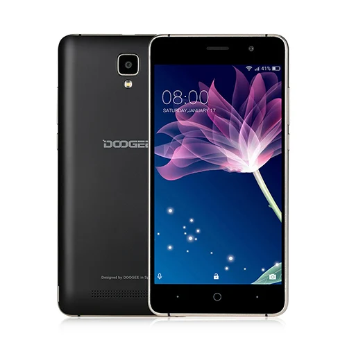 DOOGEE X10s мобильные телефоны 5,0 дюймов ips 1 ГБ 8 ГБ Android6.0 смартфон Две sim-карты MTK6580 1,3 ГГц 5.0MP 3360 мАч WCDMA GSM мобильный телефон - Цвет: Black