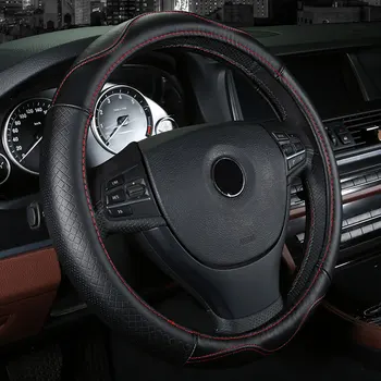 

genuine leather car steering wheel cover auto accessories for renault armrest capture clio 4 fluence kadjar scenic 2 3 talisman