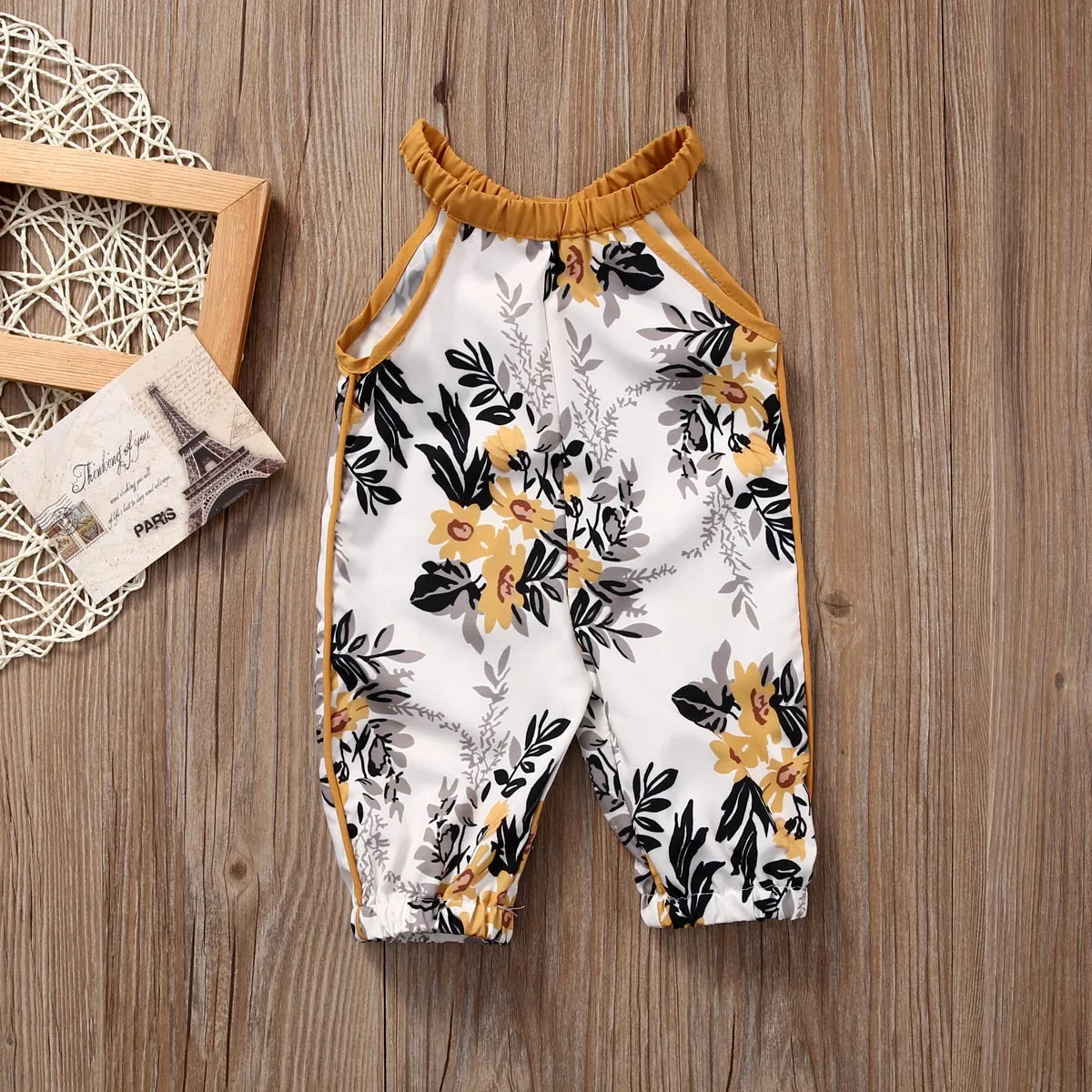 

Cute Newborn Toddler Sleeveless Baby Girls Floral Playsuit Jumpsuit Costume Outfit Clothes 0-4T