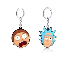Rick and Morty Key Chains Action Figure Collection Toy Q vision keyring pendan Rick and Morty Bobble Head Q Edition Keychain