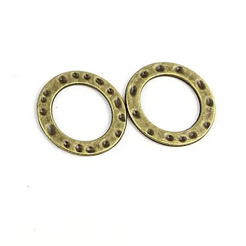

(28323)100g,about 58 pcs 22MM Antique Bronze Zinc Alloy Round Closed Rings Connect Charms Jewelry Findings Accessories Wholesale