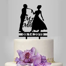 1 шт., убогий жених, на заказ, забавная Дата, для невесты и жениха, акриловый Топпер для торта, для свадьбы и юбилея, украшение торта YC070