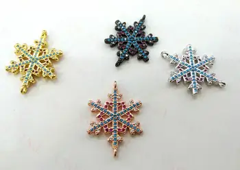 

12pcs Ranbow CZ Star Micro Pave Diamond bead 20-28mm Connector gunmetal Jewelry star Gold Silver Jewelry beads