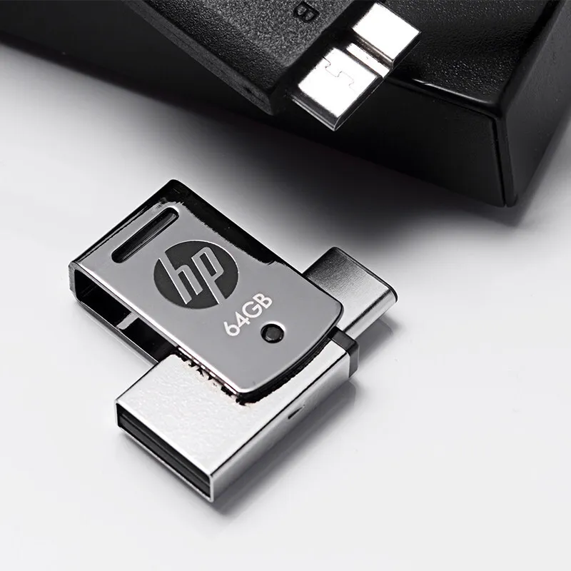 Флешка hp USB C флэш-накопитель 16 GB OTG Pendrive 32 GB 64 GB x 5000 m металла Memory Stick подарок USB3.1 ручка гравировкой DIY логотип Тип-C накопитель usb флешка