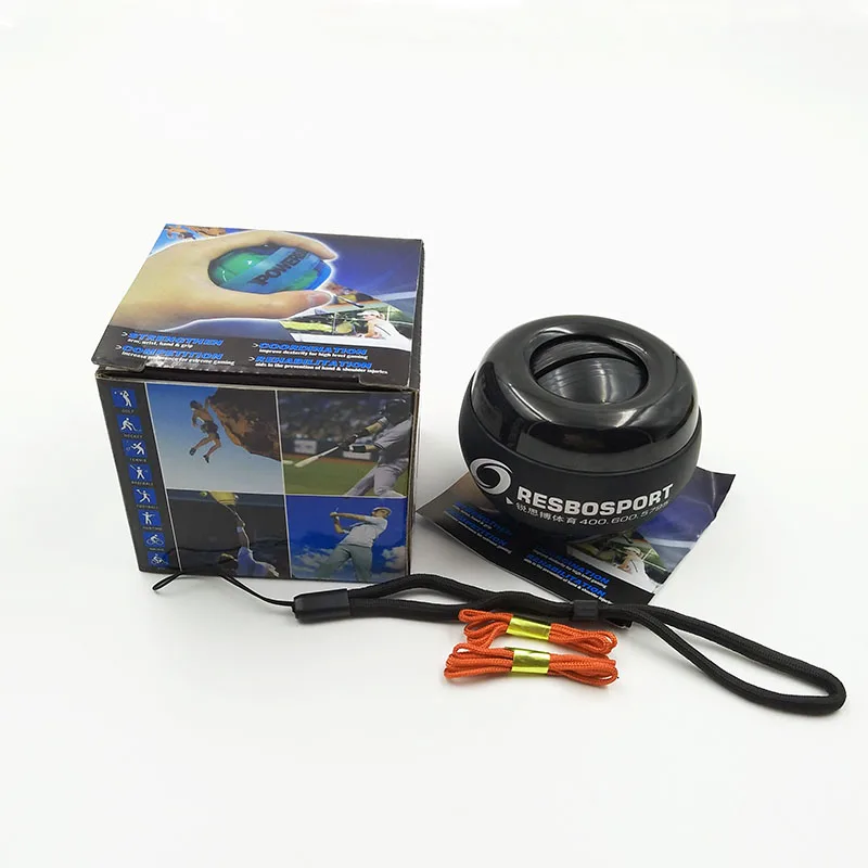 Moylor 30LBS Rotor Simulator Vibration Muscle Relax Hand Resbo Power Gyroscope Ball ABS Black Gyro Wrist Spinner Exerciser A