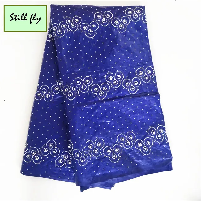 Королевский синий Базен riche getzner с тяжелыми камнями высокое качество бисером кружево ткань Африканский для свадьбы 5 ярдов/партия