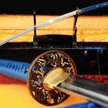 Ручная работа дамасский сложенный стальной луч КОЖИ Сая японский самурайский меч катана