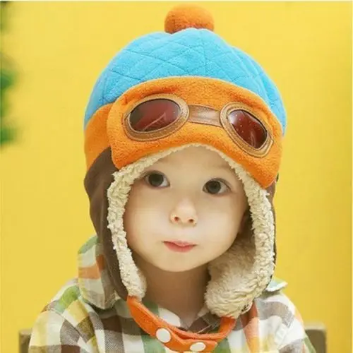 

Lovely Winter Baby Toddlers Hat Girl Boy Kids Pilot Aviator Cap Warm Soft Beanie Bomber Hats