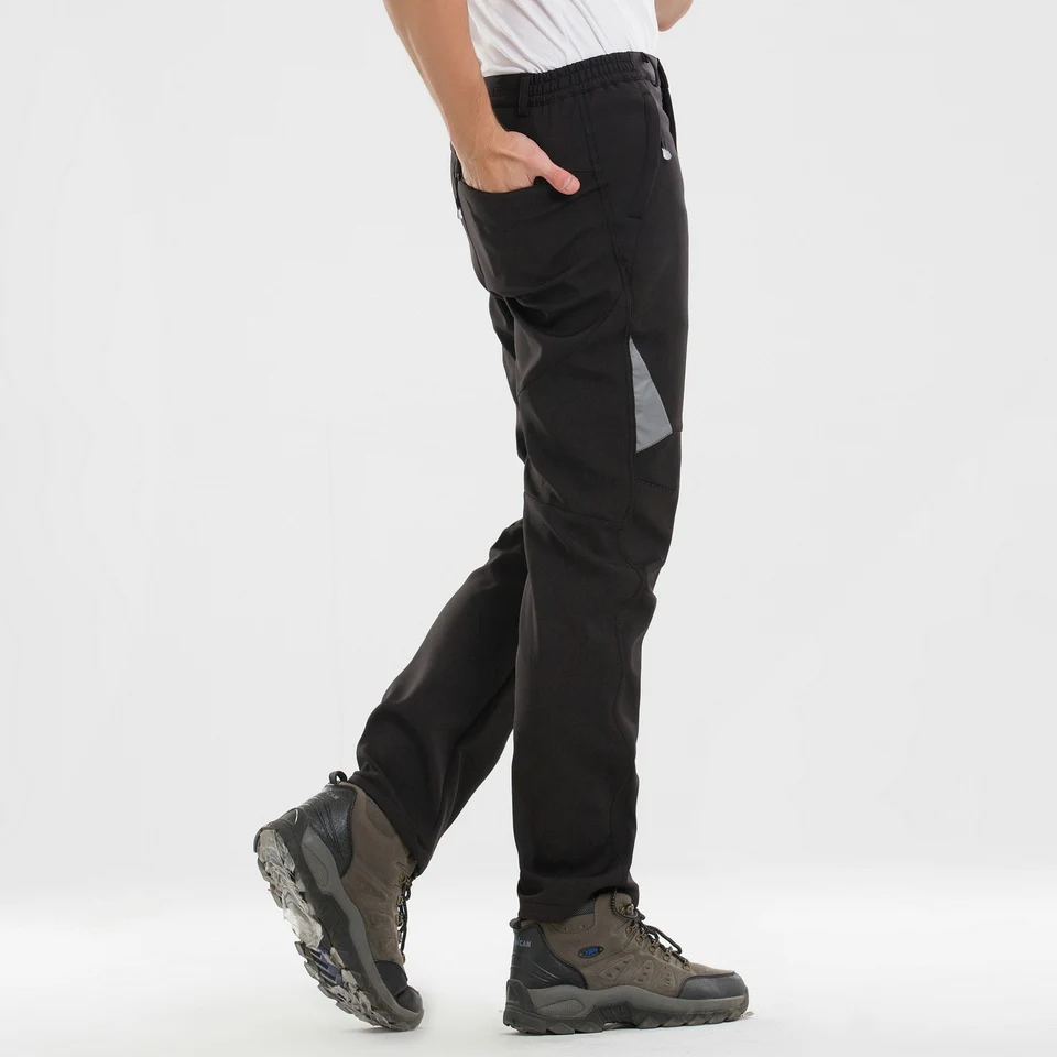 LoClimb Светоотражающие Водонепроницаемые брюки для туризма мужские и женские зимние альпинистские треккинговые спортивные брюки для кемпинга лыжные флисовые брюки AM335